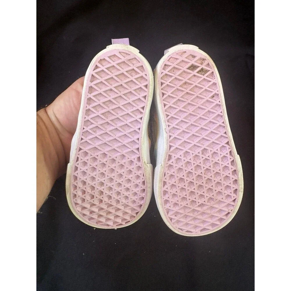 Vans girls size toddler 5 c sneaker shoes purple unicorns